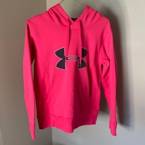 Under Armor bright pink hoodie Size: XS